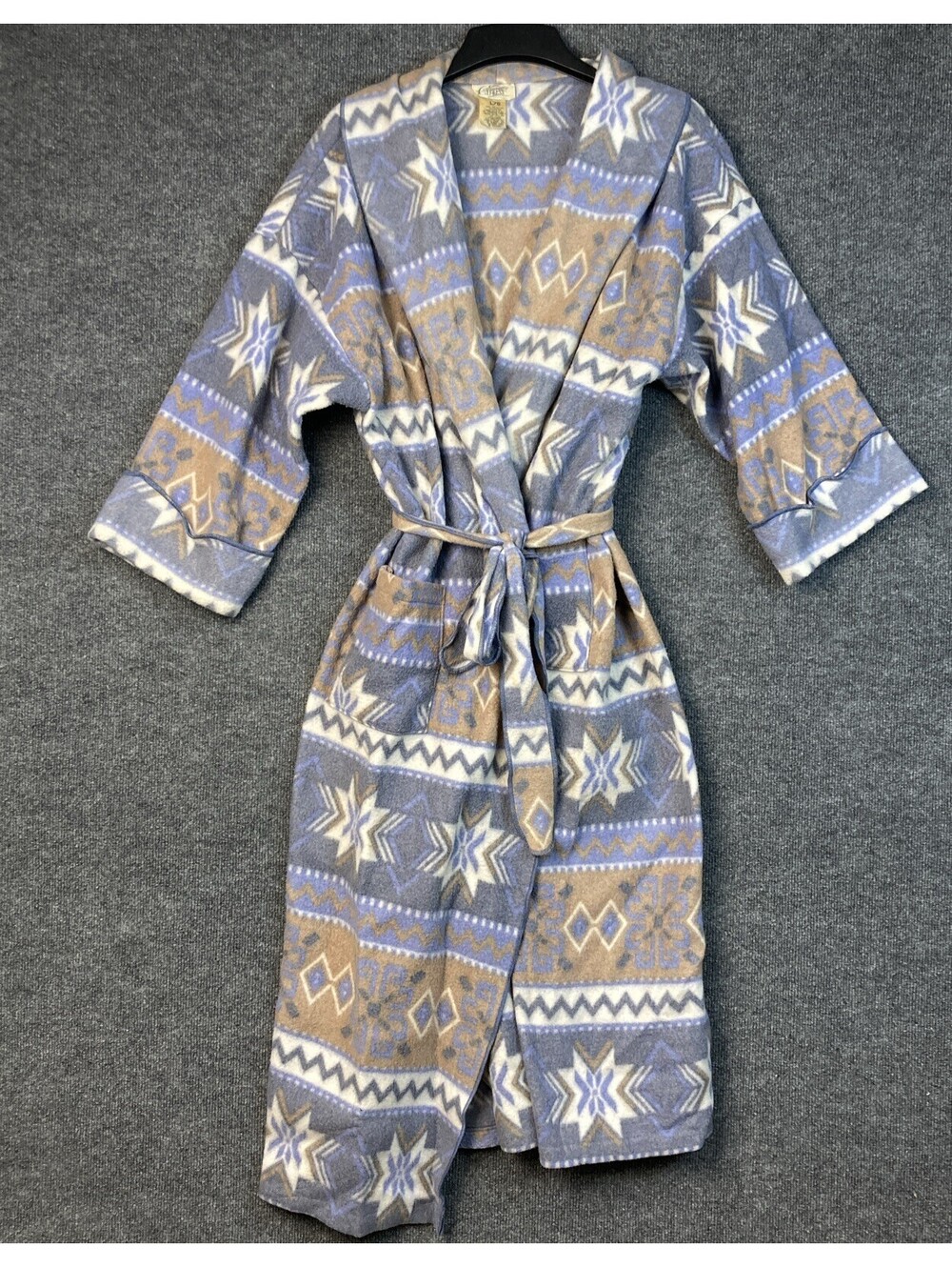 Cypress Womens Large Aztec Southwestern Robe Housecoat Made In USA Vintage 90s